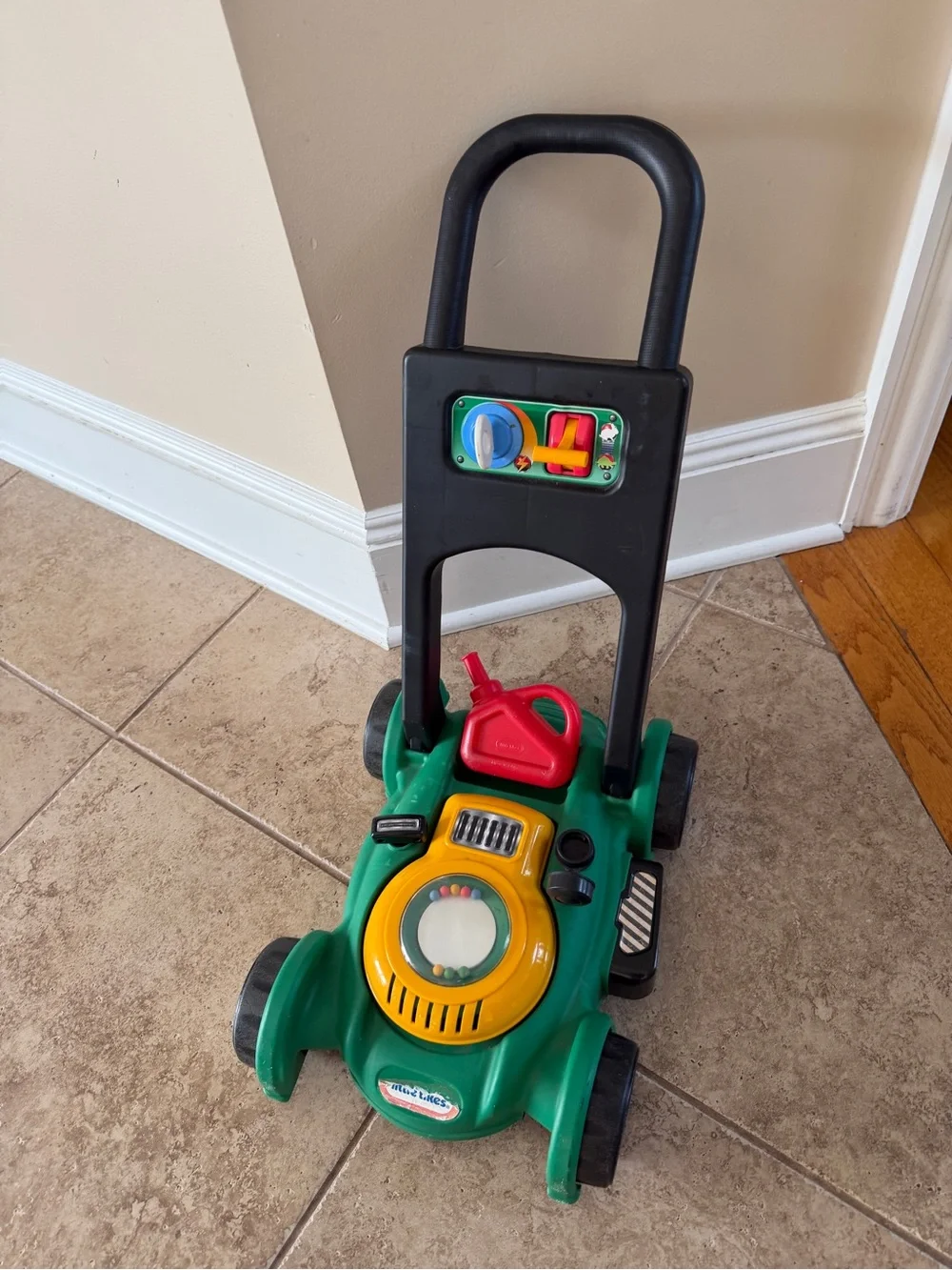 Little Tikes Plastic Green Push Lawn Mower Toy with Interactive Play Panel Kids